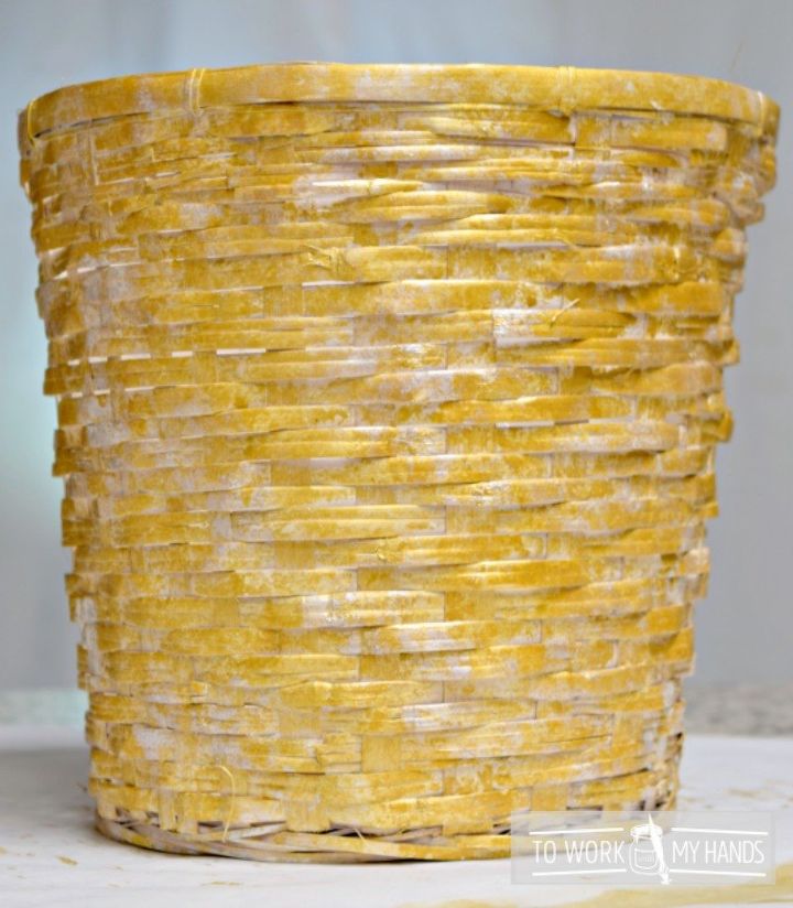 how to faux gild a basket