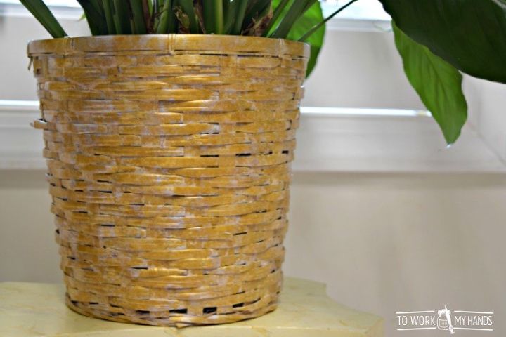 how to faux gild a basket
