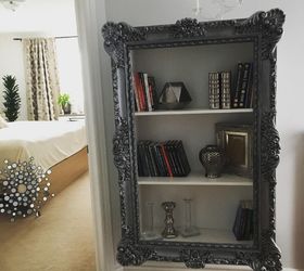 diy project upcycle your old frame into trendy bookshelf