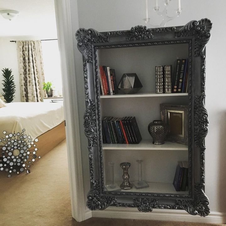 diy project upcycle your old frame into trendy bookshelf