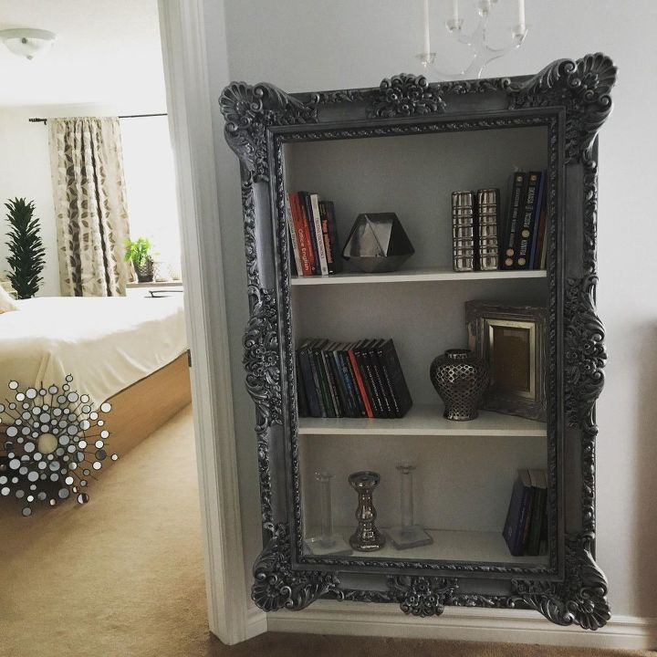 Diy Project Upcycle Your Old Frame Into Trendy Bookshelf Hometalk