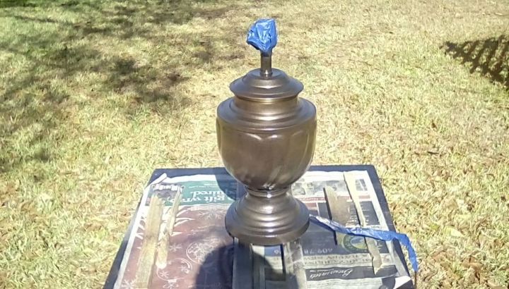 old lamp given farmhouse style