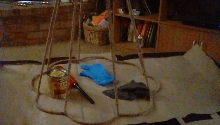 old lamp given farmhouse style