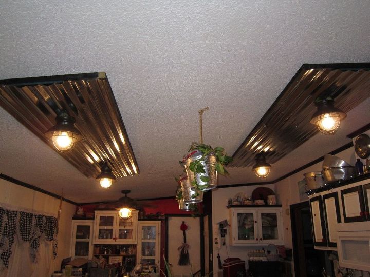 Fluorescent Lights Changed Out To Tin Ceiling With Hometalk - Tin Ceiling Lights Fluorescent Lights Changed Out To Tin Ceiling With Hometalk - Tin Ceiling Lights