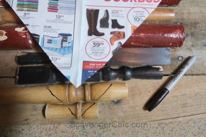 spindle and pallet wood heart