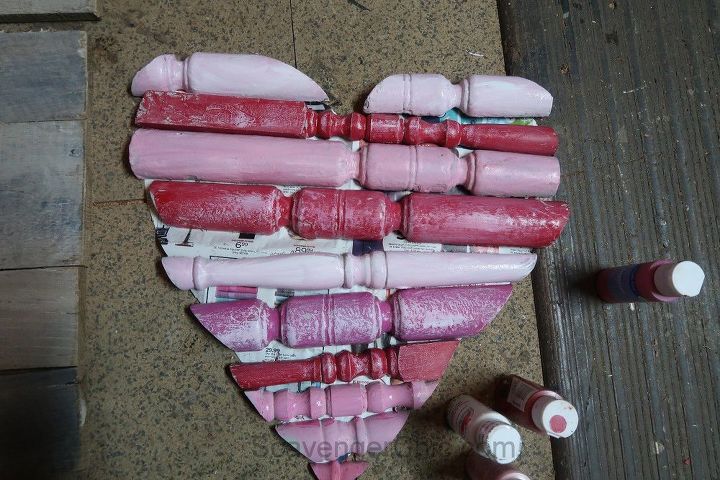 spindle and pallet wood heart