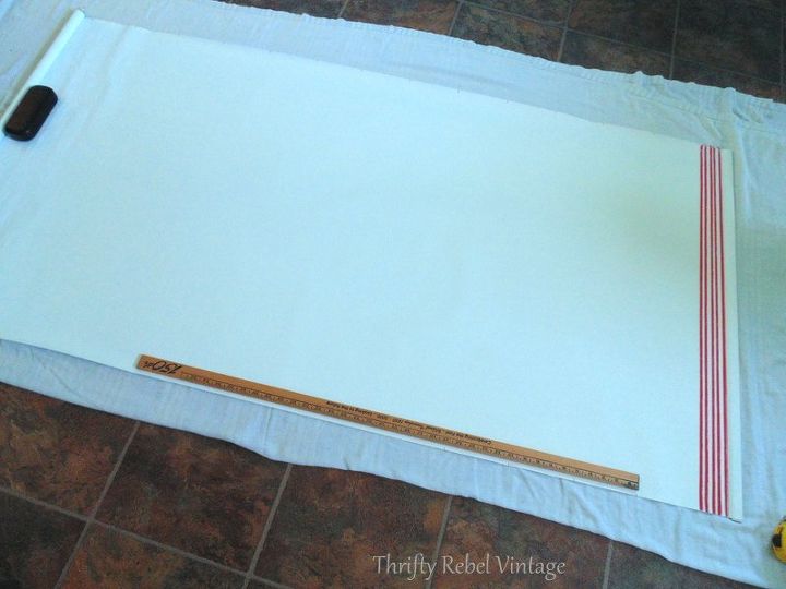 faux tea towel vinyl blind makeover