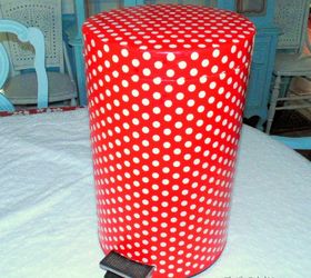 Give Your Stainless Steel Garbage Can A Fun Decoupage Makeover