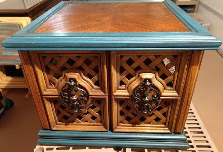 dog kennel made from an old end table