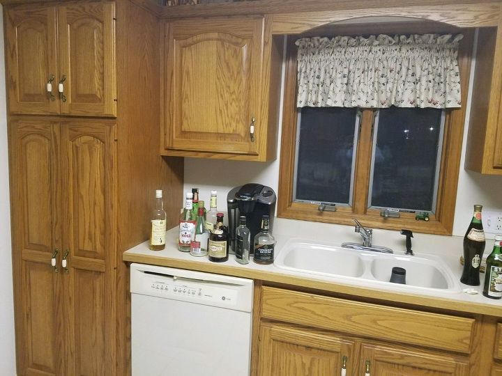 q how do i update an oak kitchen without painting the cupboards
