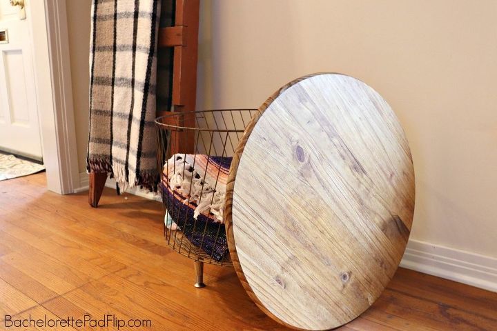 diy storage basket table