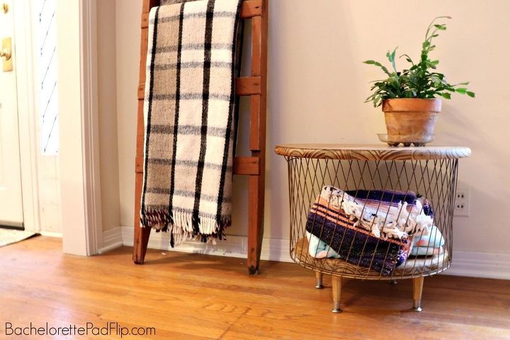 diy storage basket table