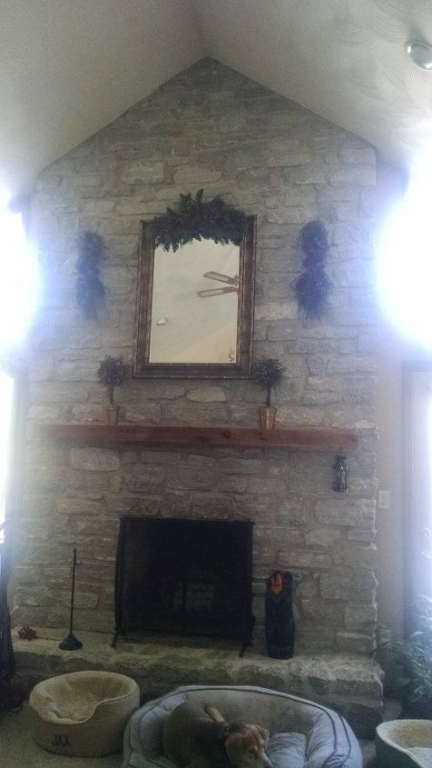 q hi i have a rock fireplace it goes up to 16 ft ideas for decoration