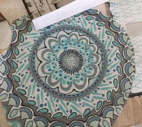 an old piece of wall decor gets a fresh new look, Pretty turquoise pattern
