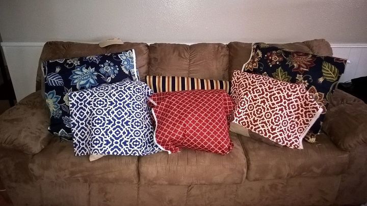 fabulous fabric facelift, Trying out my colors