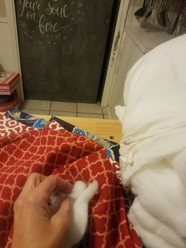 fabulous fabric facelift, Adding stuffing