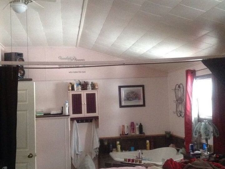 q how to create a wall to ceiling when your hanging ceiling is part flat