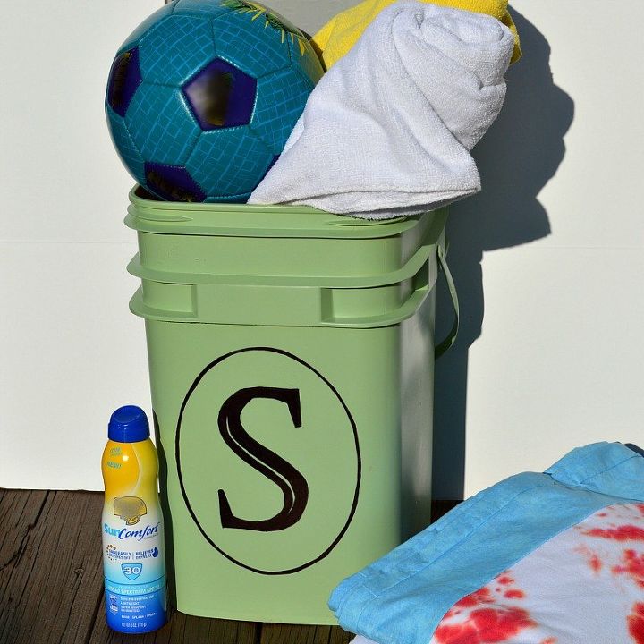 s 15 storage container ideas under 10, Spray Paint A Plastic Bucket