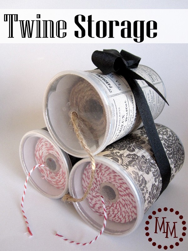s 15 storage container ideas under 10, Upcycle Pringle Cans As Twine Storage