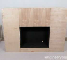 how to build a portable free standing decorative faux fireplace