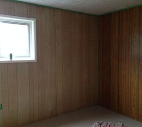 how to paint that old grooved wood paneling