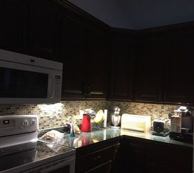Easy Under Cabinet Lighting And Hidden Cords Hometalk