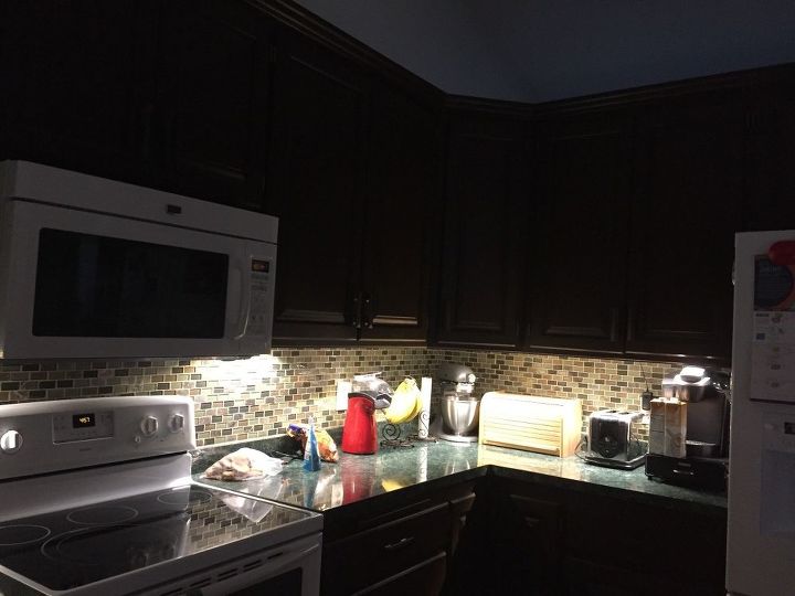 Easy Under Cabinet Lighting And Hidden Cords Hometalk