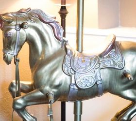 upcycle an old horse swing into a carousel