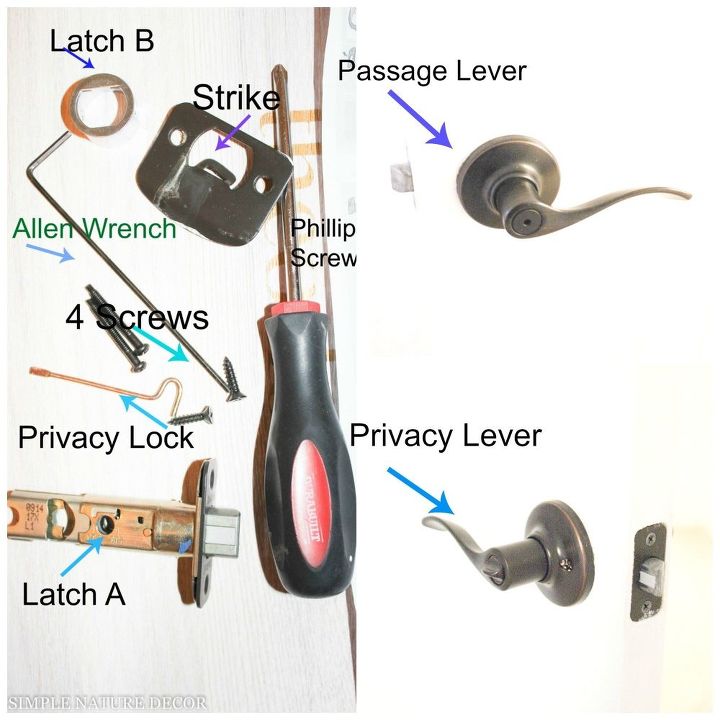 how to change a door handle or lever