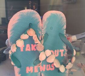 flip flops take out menu holder, From the front view