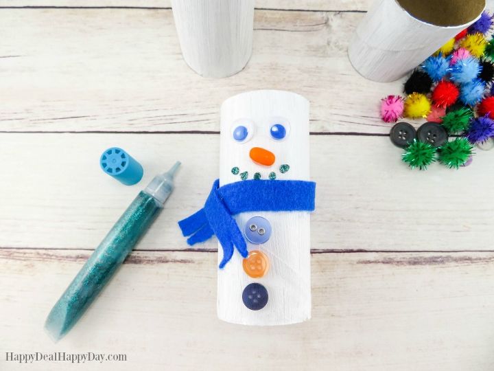 snowmen family toilet paper roll craft