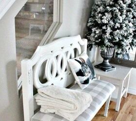 diy farmhouse bench converted from twin headboard