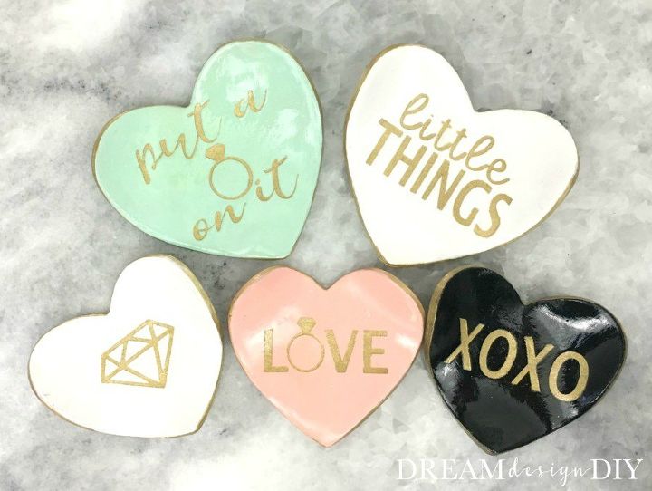 diy clay heart trinket dishes