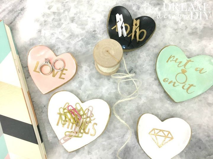 diy clay heart trinket dishes
