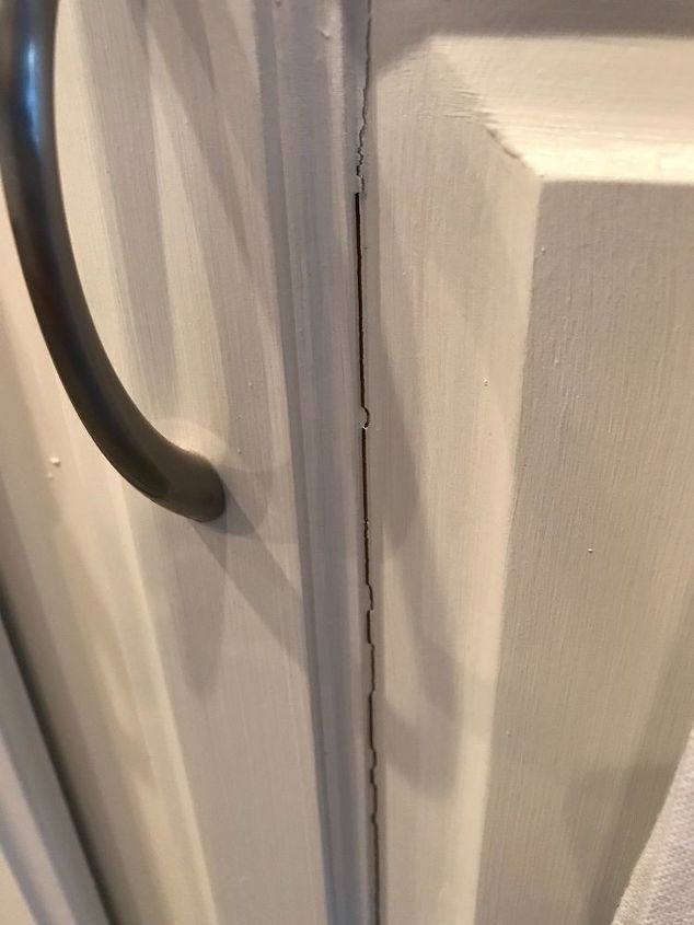 What do I use to fill in cracks on painted cabinets? | Hometalk