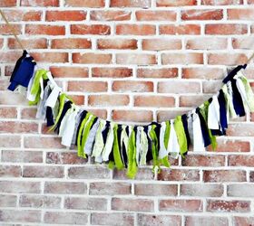 fabric football party banner tutorial