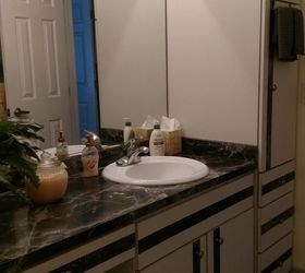 guest bathroom with toilet closet makeover