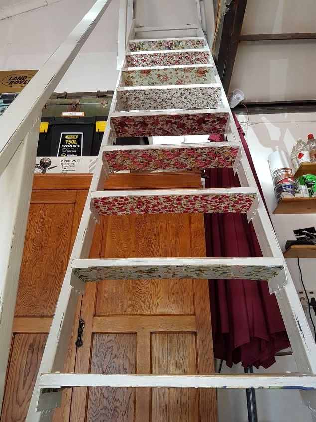staircase given vintage look