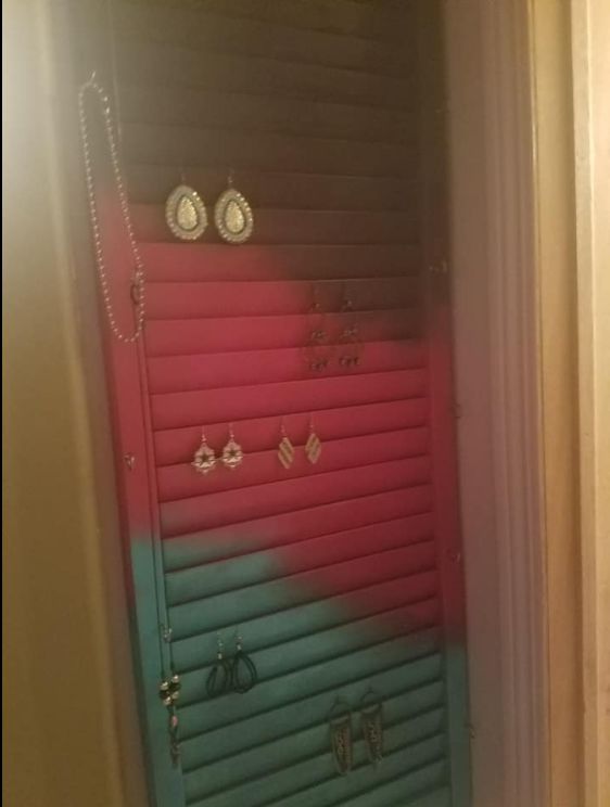 jewelry center from re purposed shutter