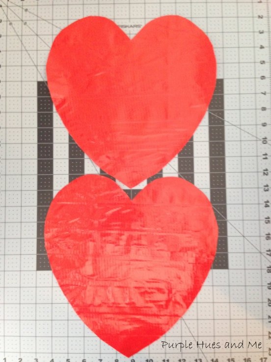 duct tape heart pouch