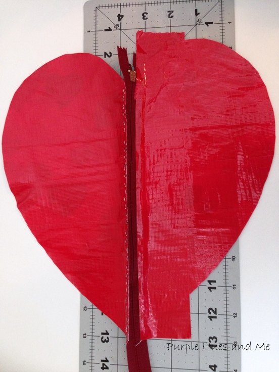 duct tape heart pouch