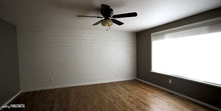 make your own shiplap accent wall