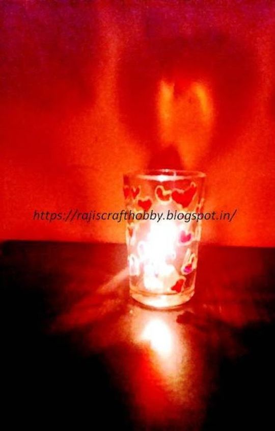 diy stained glass valentine votive candle holder