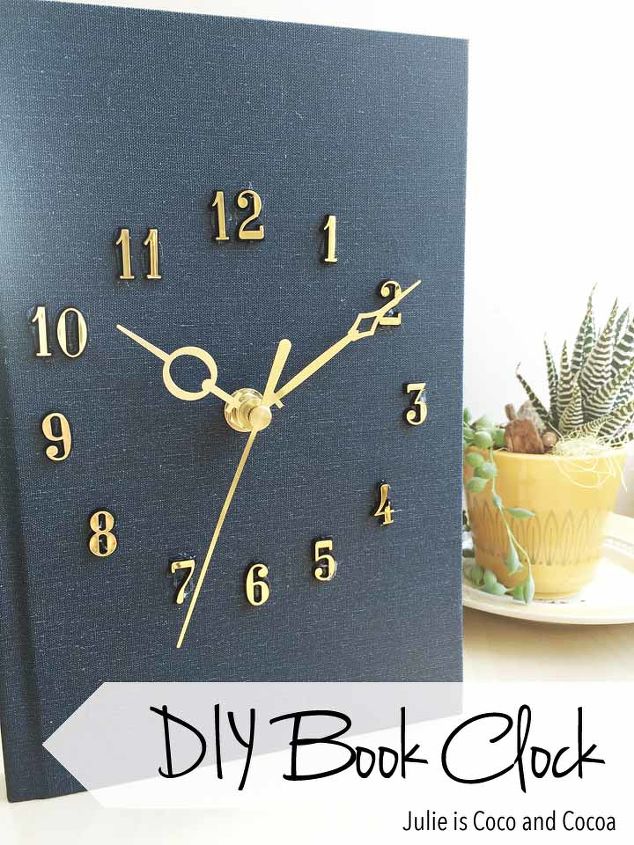 20 maneras de hacer tu propio reloj personalizado, Reloj de libro de tapa dura DIY