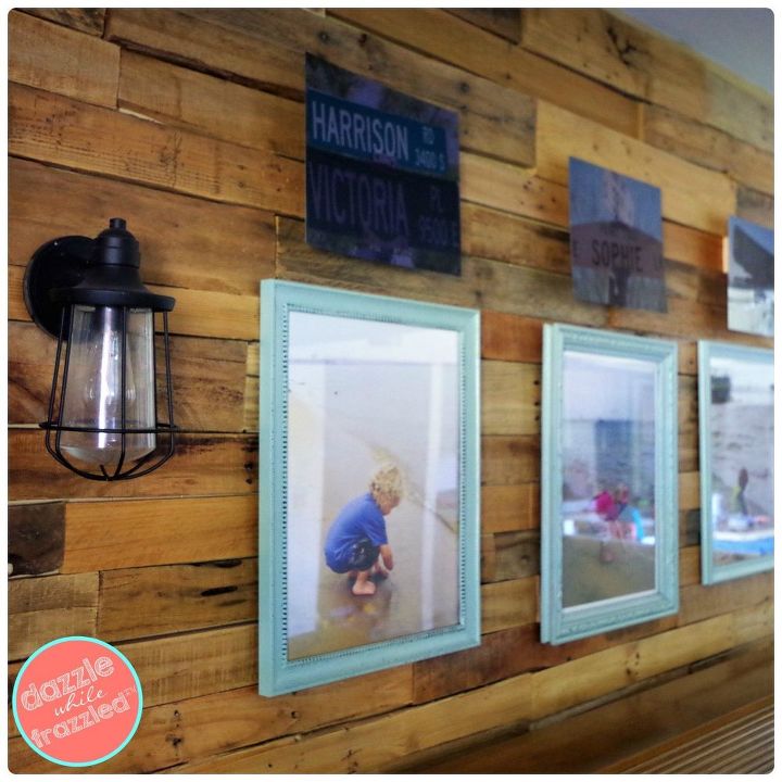 how to create a pallet wall photo display