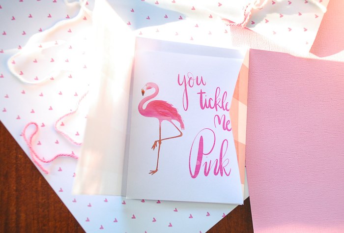 flamingo craft para o dia dos namorados com um imprimvel grtis