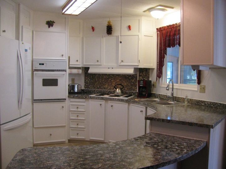 diy paint your ugly counter top to look like granite for 100