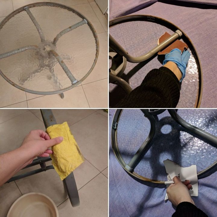 faux stained glass pond in a table