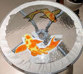 vidriera de imitacin estanque en una mesa