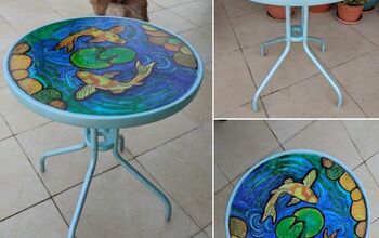 Faux Stained Glass: Pond in a Table